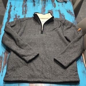 Orvis Men's Charcoal Zip-Up Sweater